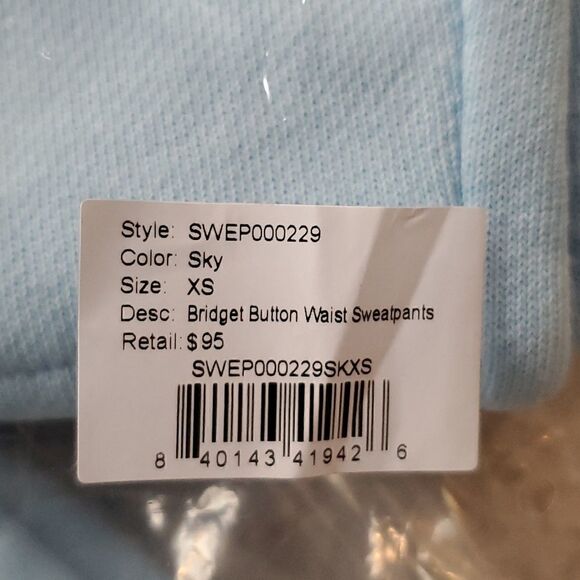 SOMETHING NAVY Bridget Button Waist Sweatpant - Picture 6 of 6